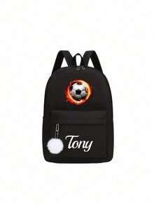 This Backpack With Soccer Pattern Can Be Customized As Your Exclusive Back-To-School Bag. You Can Also Add Personalized Elements Such As Name Or Holiday Greetings. This New Backpack Features A Nylon Zipper. You Can Add Personalized Content Like Letters, Lucky Numbers, Etc. It's Perfect For Dance Classes And Travel. Also An Ideal Choice For Birthday Gifts, Souvenir Bags, Christmas Gifts Or New Year Gifts. - Multicolor - View 27