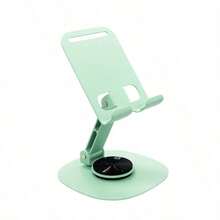 1 pieza Soporte de metal para teléfono - Rotación de 360°, ajustable y plegable para teléfono y tableta con base antideslizante. Adecuado para escritorio, transmisión en vivo de teléfono/ver videos/navegar. Disponible en gris, verde, rosa y azul. - Soporte para teléfono - Ver 11