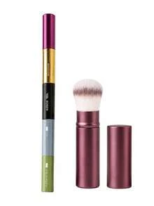1pc 5-In-1 Portable Makeup Brush Set, Lightweight Detachable Design, Multifunctional Beauty Tool For Eye Shadow, Eyebrow, Lip And Eyeliner, Ideal For Makeup On The Go - Multicolor - View 14