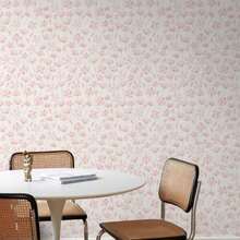 GaliGali Papel pintado para despegar y pegar, papel tapiz floral, papel tapiz autoadhesivo de flores de verano rosa, papel de contacto extraíble para gabinetes de dormitorio, decoración de baño - Rosa/Beige/Verde - Ver 3