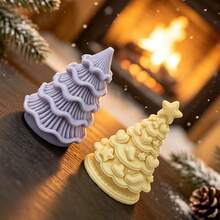 2026 New Christmas Tree Silicone Mold, Christmas Scented Candle Resin Mold, Home Decor Plaster Ornament - S324-2 Heart and Star Christmas Tree Mold - View 2