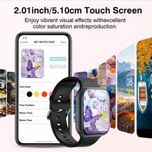HOT 1pc Silicone Strap Smart Electronic Watch For Teenagers, 2.01-Inch HD Touch Screen, Multi-Function Incoming Call Reminder, Compatible With Android And IOS Systems, Suitable For Gifts, School, Sports, Gatherings And More, Multiple Strap Options - Multicolor - View 10