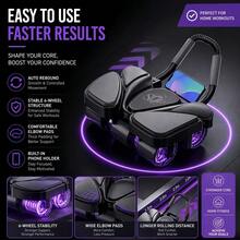 2026 New 6-Wheel Ab Roller With Elbow Support, Automatic Rebound Abdominal Wheel For Core Training, Built-In Phone Holder, Non-Slip Knee Pad, Unisex Home Fitness Abdominal Exercise Equipment - Multicolor - View 2