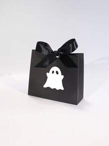 10pcs Halloween Ghost Gift Boxes With Satin Ribbon, Mini Paper Favor Boxes For Halloween Party Favors, Cute Ghost Gift Packaging For Small Gifts, Jewelry, Classroom Exchange, Haunted House Decorations, Easy To Assemble - 11.5X4.5X10cm - View 14