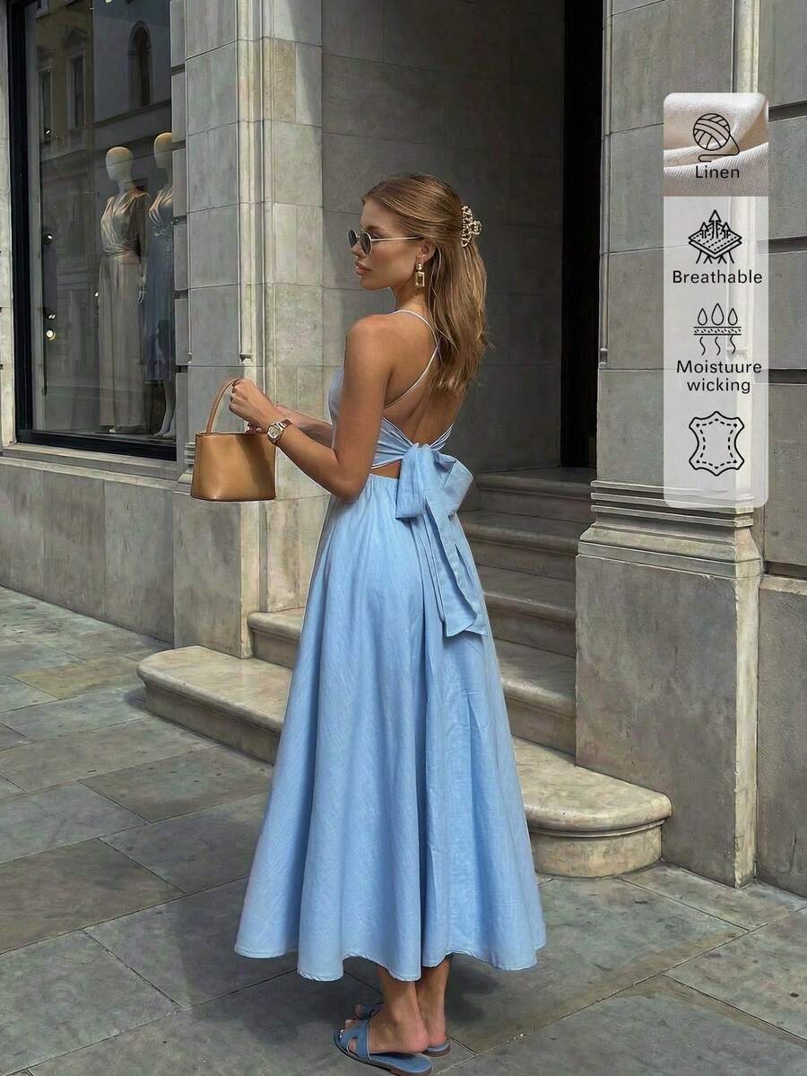 Women Midi Dresses - 天藍色 - 查看 1