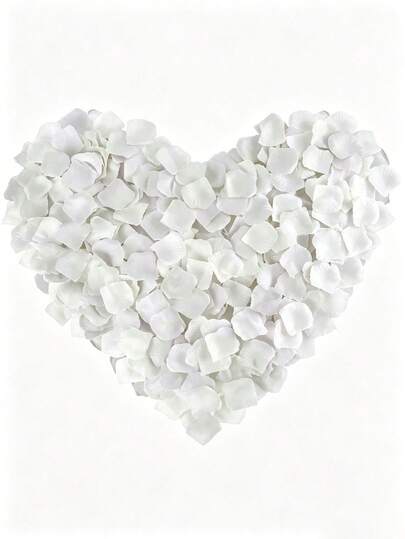 100/2000pcs - Artificial Silk Rose Petals Decoration, White Rose Petals, Suitable For Wedding Party Decoration, Gift Box Filler, Romantic Rose, Proposal Rose Petals, White Gifts, Birthday, Graduation Ceremony, Party Decoration, Bachelor Party, Summer Beach, Back To School, School Supplies, Room Decoration