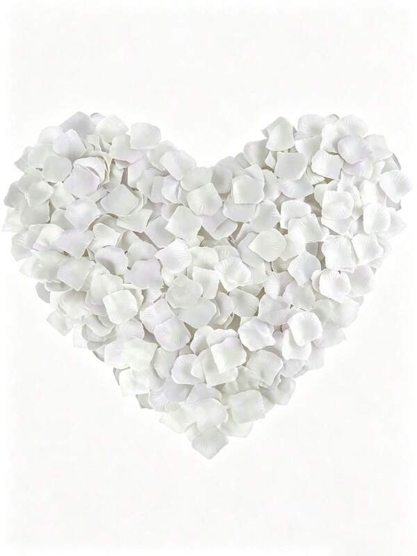 100/2000pcs - Artificial Silk Rose Petals Decoration, White Rose Petals, Suitable For Wedding Party Decoration, Gift Box Filler, Romantic Rose, Proposal Rose Petals, White Gifts, Birthday, Graduation Ceremony, Party Decoration, Bachelor Party, Summer Beach, Back To School, School Supplies, Room Decoration