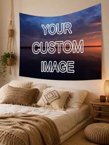 Custom Photo Tapestry, Personalized Image Wall Hanging Banner, Bedroom Decor Custom Image Backdrop, Photography Prop - Multicolor - View 5