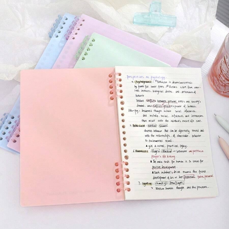 Soft Pastel Spiral Coil Notebook A5 Minimalist Office & Student Diary Journal - Notebook - View 1