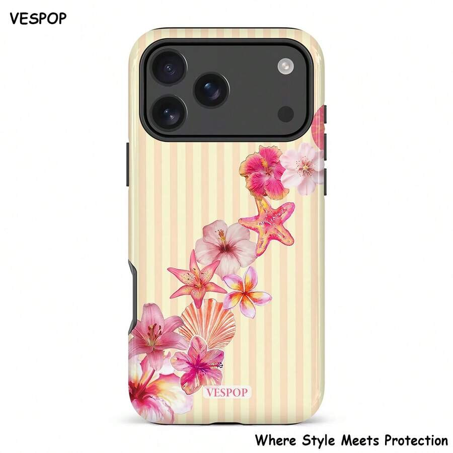 VESPOP Casing Ponsel Bergaris Blok Warna, Gaya Vintage INS, Pelindung Anti Guncangan Full Coverage - Untuk iPhone 18/17/16/15/14/13/12/11 Pro Max/Pro Plus/12 Mini/13 Mini, Kompatibel dengan Galaxy S26 S25 S24 S23 S22 S21 Plus Ultra, Kompatibel dengan Pixel 8 9 10 PRO - Warna Campuran 1 - View 1