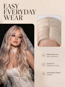 26-Inch Ombre Color Curly Wavy Wigs, Heat-Resistant And Durable Hairpiece For Cosplay Parties, Daily Use Hairpiece. Perfect For Daily Elegance And Heat-Resistant, Colorful Cosplay Synthetic Hairpiece - Multicolor - View 7