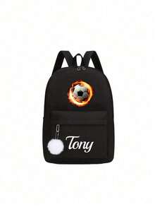 This Backpack With Soccer Pattern Can Be Customized As Your Exclusive Back-To-School Bag. You Can Also Add Personalized Elements Such As Name Or Holiday Greetings. This New Backpack Features A Nylon Zipper. You Can Add Personalized Content Like Letters, Lucky Numbers, Etc. It's Perfect For Dance Classes And Travel. Also An Ideal Choice For Birthday Gifts, Souvenir Bags, Christmas Gifts Or New Year Gifts. - Multicolor - View 35