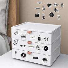 50 Buah Stiker Vinyl Elemen Musik Hitam Putih Tahan Air untuk Skateboard, Tumbler, Headphone, dan Dekorasi Estetik - 50 buah - View 7