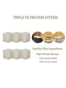 Pet Cat Dog Automatic Water Fountain Filter Cartridges 6/10/20/30pcs, Suitable For Pet Automatic Water Fountain, Replacement Pre-Filter Sponge - Multicolor - View 7