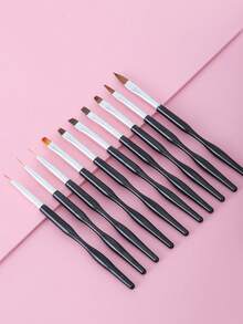 1pc Random Nail Art Brush Set - Black - View 2
