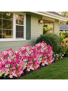 1pc Artificial Plant, Suitable For Outdoor Decoration. Realistic Artificial Silk Daisy And Eucalyptus Flowers, Perfect For Porch, Home, Patio, Balcony And Yard Decoration. Artificial Tree, Outdoor Porch, Wedding And Home Decor. - Multicolor - View 3