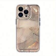 1 pieza Funda de teléfono minimalista con patrón de mármol de concha, alta transparencia, anti-caída, anti-rayones, anti-huellas, carcasa blanda de TPU transparente, protección de lente de cámara, compatible con Apple, Nothing, Pixel, funda protectora - Multicolor - Ver 4