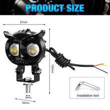 S&D 摩托車 3 吋 LED 霧燈 6000K 3500K 越野駕駛燈 30000 流明 輔助探照燈 工作燈，適用於卡車與汽車 - White and yellow - 查看 3