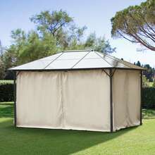 9.84' X 11.8' Gazebo Sidewall Set With Hooks/C-Rings, Beige - 10 X 12 X 6.7 - View 1
