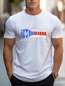 Men's Pure Cotton Short-Sleeved T-Shirt Casual Regular Fit Daily Basic Top Comfortable Breathable Tee - Weiss - Übersicht 6