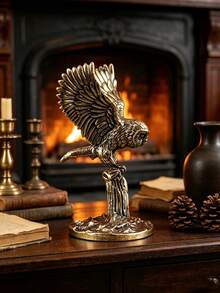 1 Peça Escultura de Coruja em Toco de Árvore de Latão Vintage, Decoração de Mesa Criativa, Decoração para Quarto, Sala de Estar, Escritório e Casa, Presente Premium de Feriado para Amantes de Animais e Decoração Doméstica, Presente Ideal para Aniversário, Formatura, Halloween, Ação de Graças e Natal - Vários estilos - Visão 6