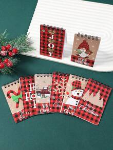 8/4/2 Stück Weihnachtsfeier Geschenkfüllungen Mini Spiralnotizbücher, Schneemann & Weihnachtsmann Muster tragbare Notizbücher, Weihnachtsgeschenkbeutel Füllungen, Weihnachtsstrumpf Füllungen, Weihnachtsdekorationen - Mehrfarbig - Übersicht 4
