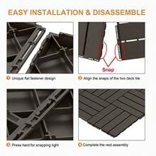 Plastic Flooring - DARK BROWN - View 8