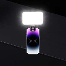 1pc LED Selfie Ring Light/Phone Accessory, Clip-On Fill Light, Portable LED Selfie Ring Light, Mirror Light, Outdoor Lighting, Suitable For Phone And Computer, Makeup, Perfect Selfie And Video Call, Camping 250mAh - Square Clip Lamp - View 16