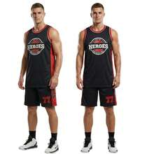 Men's Adult Sports Set: T-Shirt With Basketball Shorts - Héroes negros - Ver 2