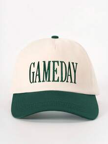 1件中性款「GAMEDAY」豹紋網眼棒球帽，個性化字母刺繡棒球帽，戶外防曬休閒帽，適合春秋季、旅行、海灘 - 棒球帽 - 查看 13