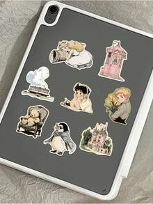 50pcs Cartoon Style Stickers For Diary, Scrapbook, Phone Case, Laptop, Water Cup Decoration - Multicolor - View 5