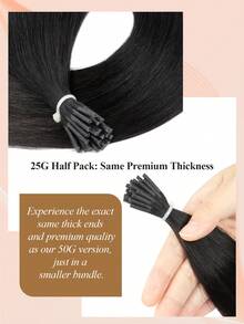 12-22 Inch Remy Human Hair I-Tip Extensions, Easy To Style, Cold Fusion, Pre-Bonded, Real Hair, Long-Lasting, Soft & Natural, Portable For Travel & Daily Styling - Multicolor - View 6