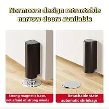 Heavy Duty Magnetic Door Stop - No-Drill Installation, Scratch-Proof And Damage-Resistant, Strong Magnetic Base, Windproof Door Wedge, Floor Protection - Suitable For Home, Office, Bathroom, Commercial Use - Modern Minimalist Design. - Multicolor - View 9