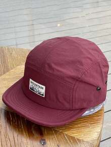 1 pieza Gorra de béisbol retro japonesa unisex con decoración de patchwork bordado, visera corta, a prueba de viento & protección solar - A - Ver 3