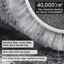 EDIMENS Runner Rug Hallway 300cm Long, Non Slip Runner For Hallway Black, Washable Bathroom Runner Rug For Kitchen, Fluffy Area Rugs For Hallway, Living Room, Bedroom, Bathroom, Bedside Rug - Tie-dye Dark Gray - View 9