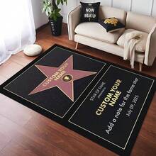 Alfombra Walk Of Fame, Alfombra de Fama, Alfombra Personalizada, Alfombra, Alfombras Personalizadas con Nombre de Estrella de Celebridad, Regalo para Mujer, Alfombra de Estrella, Alfombra de Guardería Alfombras & Tapetes, Alfombras & Tapetes Personalizados - Multicolor - Ver 11