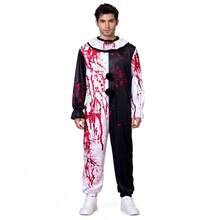 Adult Art The Clown Cosplay Costume Terrifierr 3 Bloody Outfits Killer Clowns Jumpsuits For Halloween Carnival Party Horror Costumes - Multicolor - View 4