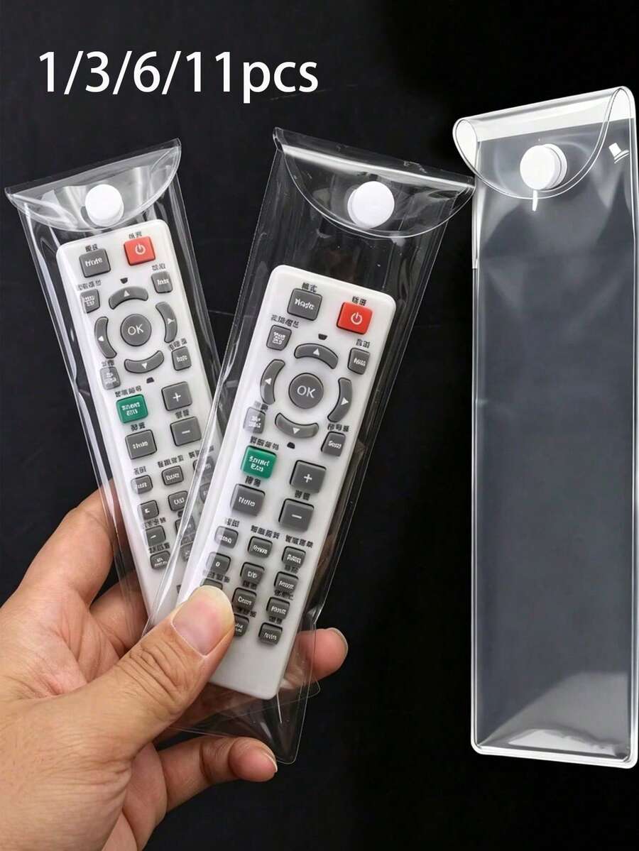 1/3/6/11pcs Universal Remote Control Protective Cover Transparent Dustproof Waterproof Protective Shell Suitable For TV, Air Conditioner, Home Remote Control Heat Shrink Film Bag Transparent Dust Cover Home Remote Control Accessories Reusable Soft Plastic Remote Control Protective Cover - Multicolor - View 1