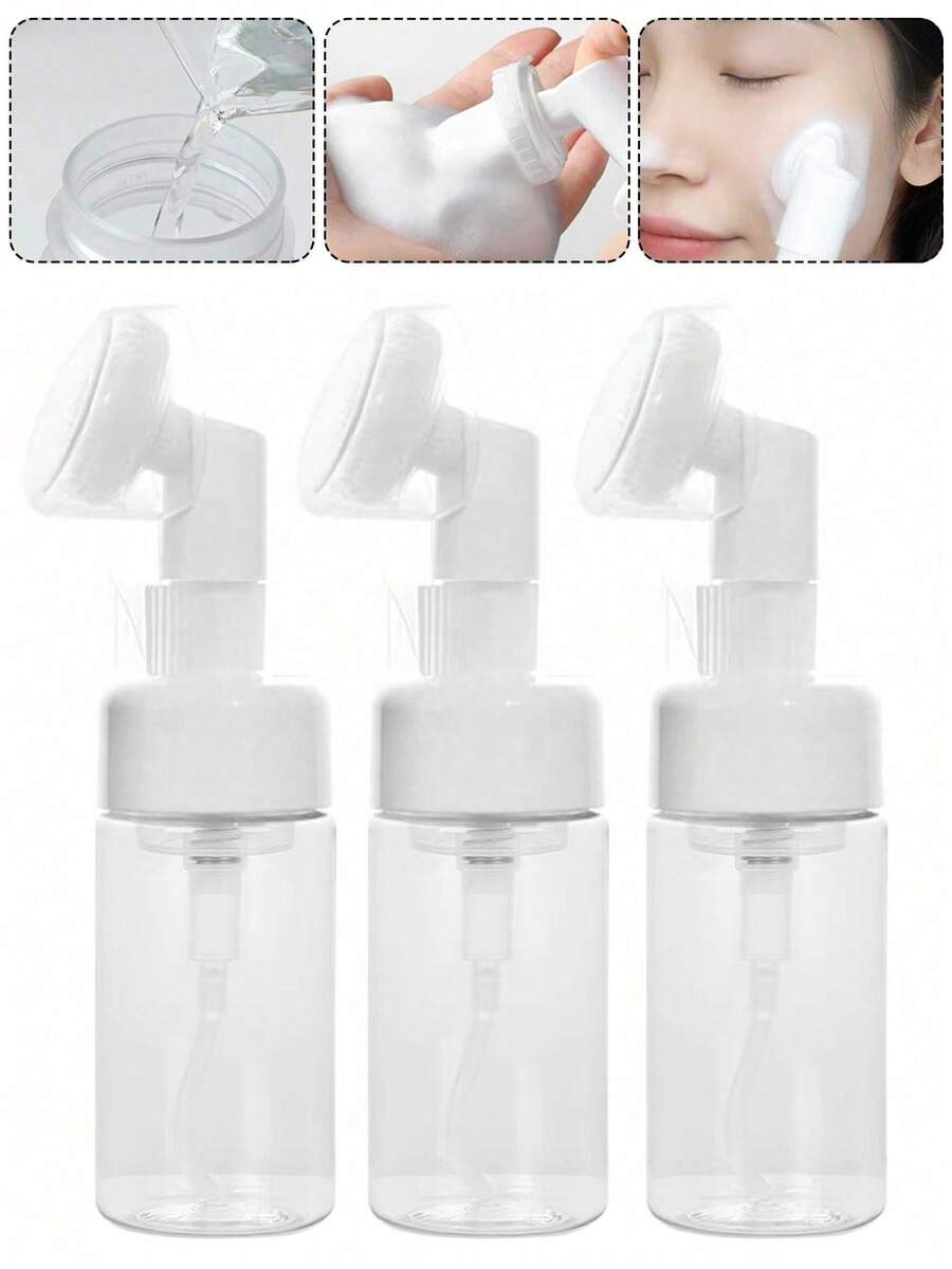 Botol Dispenser Berbusa Tipe Tekan 3/2/1 buah untuk Pembersih Wajah, Sampo, Sabun Tangan, Mousse, Botol Isi Ulang Serbaguna, Mudah Dioperasikan, Sederhana untuk Digunakan - MultiWarna - View 1