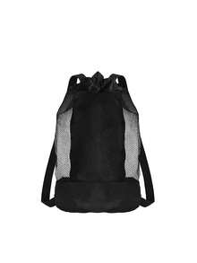 1pc Large Beach Toy Storage Bag, Large Capacity Mesh Beach Bag, Breathable Drawstring Backpack, Beach Shell Storage Bag, Swimming Pool Accessories, Beach Essentials, Shell Collection Bag, Toy Storage Organizer, Cruise Travel Essentials, Vacation Style - Standard Model - View 13