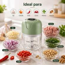 Electric Garlic Beater & Garlic Stamper - Mint Green - View 6