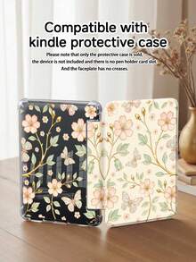 Beige Glass Flower Pattern Tablet Protective Case, Compatible With IPad 9.7/10.2/10.5/10.9/12.9/Pro 11 And 10th Generation Models, Featuring Drop Protection, Smart Stand And Auto Wake/Sleep Function; Y-Shaped Folding Design, Supports Multi-Angle Viewing, Suitable As A Back-To-School Gift. - Multicolor - View 10