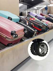 8pcs Luggage Wheel Protective Covers, Wear-Resistant & Noise-Reducing, Suitable For 8-Wheel Universal Luggage, Essential For Holiday Travel And Back To School - Multicolor - View 8