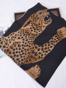1pc 3-Color Women's Retro Leopard Print Shawl, Luxury Maillard Style Long Shawl Scarf Suitable For Women And Girls Daily Commute, Travel, Vacation, Beach Photography, Party, Gathering, Bag Scarf, Silk Scarf, Bow Tie, Hair Scarf, Neck Scarf, Suitable For Spring, Summer, Winter And Autumn - Multiple Styles Of Leopard Print - View 13