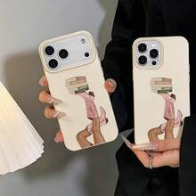 1 buah Casing Ponsel Bahan TPU Motif Sepatu Bot Denim Pink Manis dan Keren & Buku Kompatibel Dengan iPhone 17 Pro Max/17/16 Pro Max/15/13/12/11/ S20 FE/A15/S24/A55/ Note 11/Note 12/Note 13 Pro Perlindungan Penuh Anti Jatuh Lembut - Putih - View 6