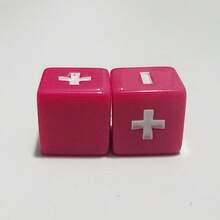 6pcs/Set 6-Sided Acrylic Right-Angle Dice With Symbol Pattern - Perfect For Dice Games, Suitable For Board Games, Game Nights, Etc., Multiple Colors Available - Multicolor - View 18