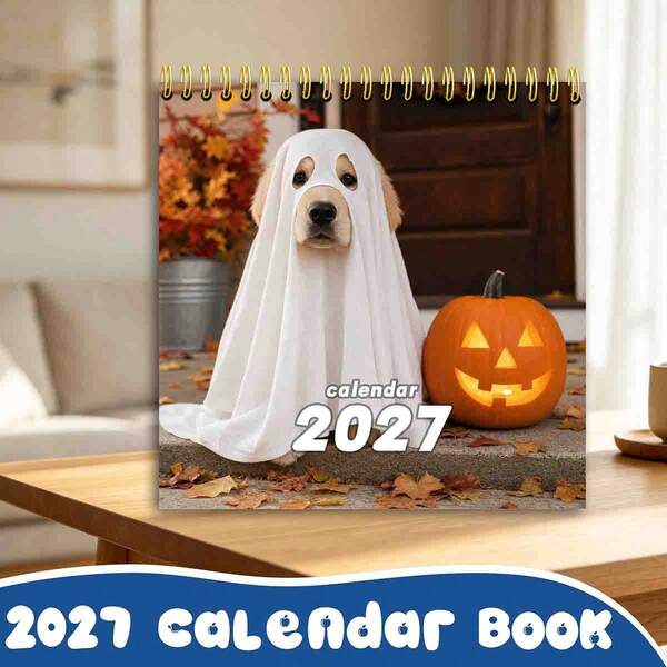 Halloween Calendar, Cute & Fun Animals, 2027 New Edition, 12 Months, Important Notes, Perfect Birthday & Halloween Gift For Girls & Boys