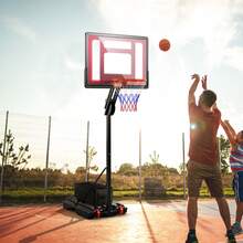 Basketball Hoop With 5-10 Feet Adjustable Height For Indoor Outdoor, Portable Freestanding Basketball Goal With Shatterproof Backboard, Fillable Rolling Base & All-Weather Net For  Teens Adults Backyard Driveway Poolside Sports Training Game Play - 1 - View 3