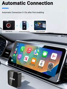 XUDA 2026 新款 2 合 1 無線車載智能盒，CarPlay 與 Android Auto Mini 轉接器，CarPlay 轉換器，快速自動連接，無延遲，小巧優雅智能盒，有線轉無線，時尚便攜，附 USB/USB-C 接口 - C - 查看 7