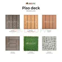 Piso deck tipo madera de wpc, piso modular para jardin, interior y exterior, techos, muros y pisos, piezas de 30 x 30 cm - Madera natural 6pd002 - Ver 7